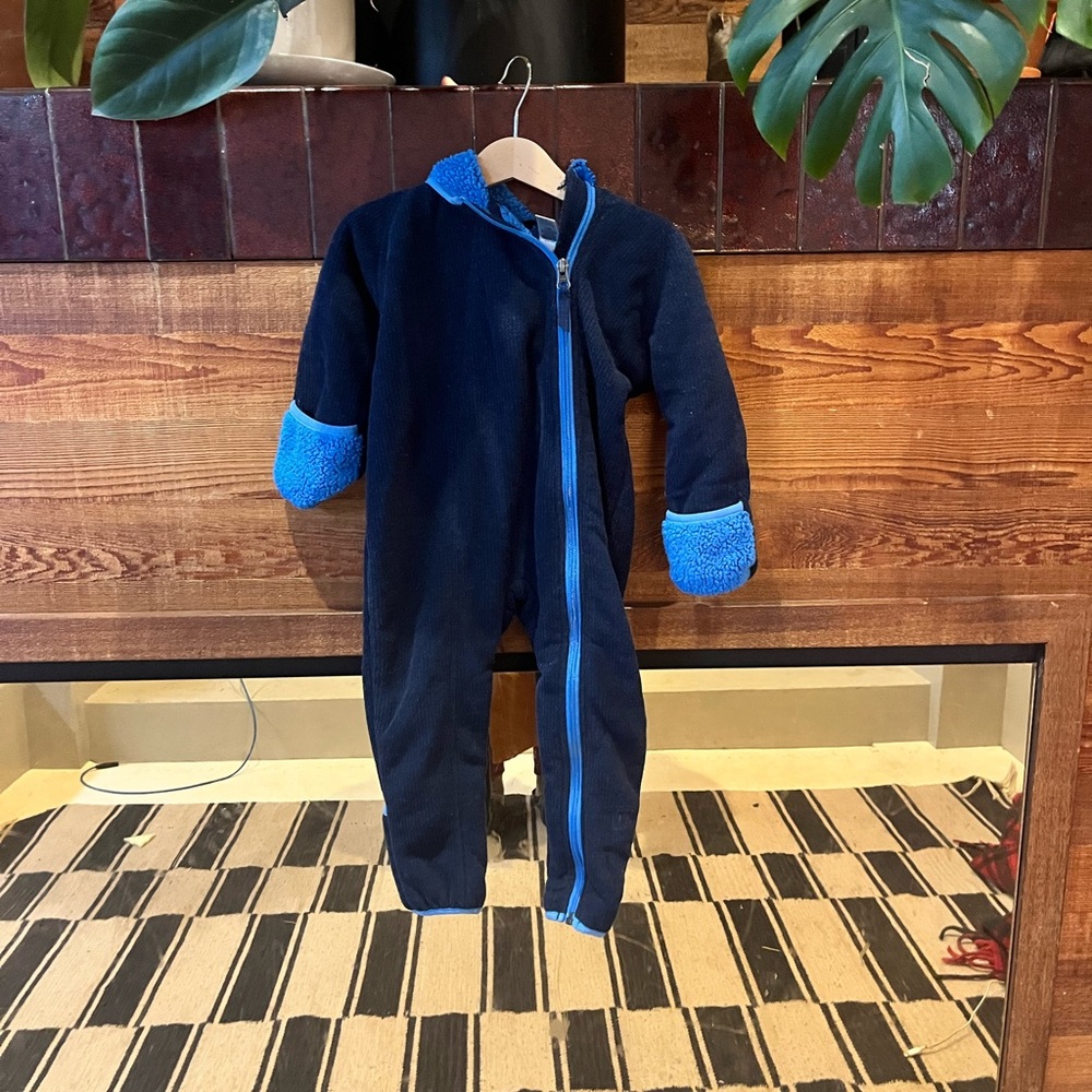 REI Baby Hooded Snow Suit Bunting Ski Fleece Lined Size 18 Months